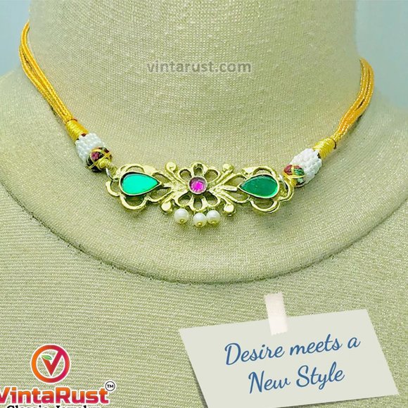 Afghan Jewelry Set, Multicolor Light Weight Jewelry Set, Statement Choker Neckla - Picture 1 of 10